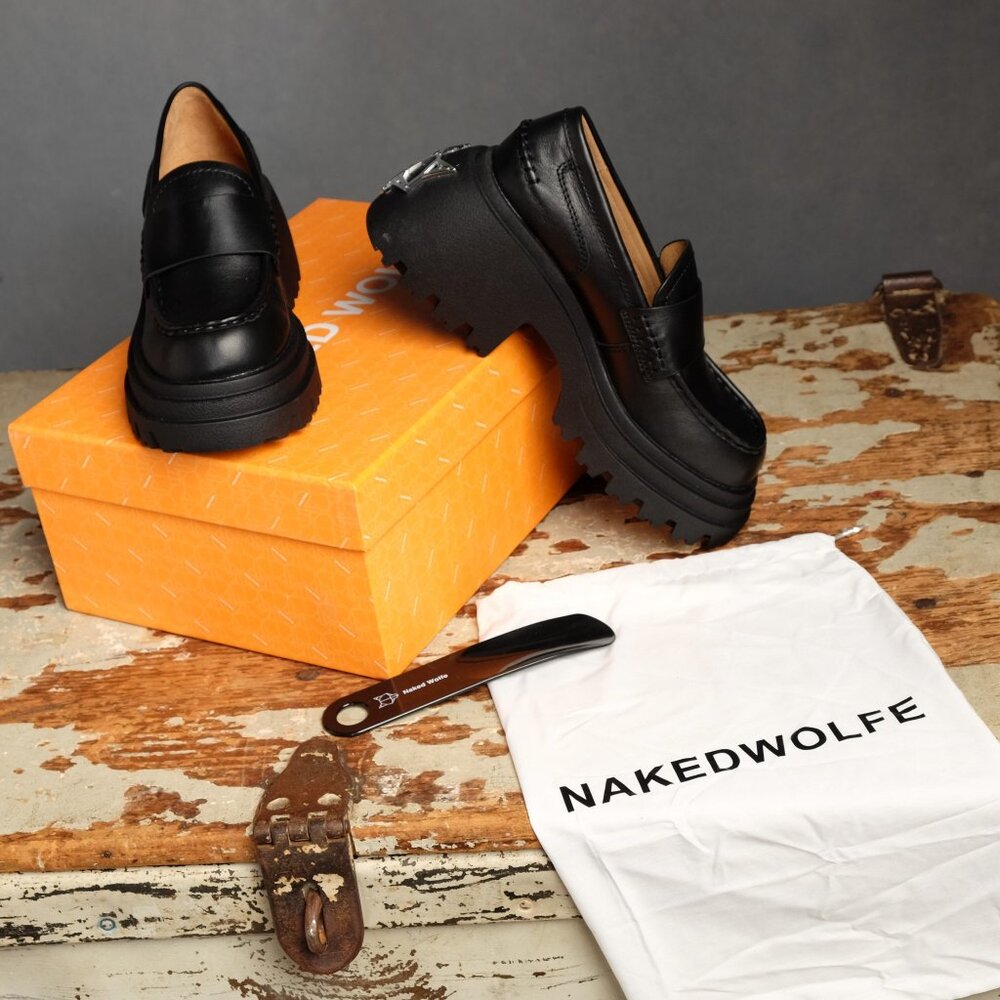 Brand New never worn Naked Wolfe Swish Platform Loafer, sold out